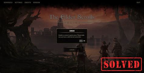 eso not connecting to server
