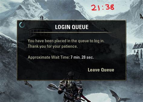 eso why is there a queue to login