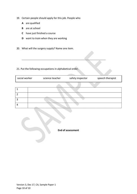 Esol Entry 3 Reading Worksheets
