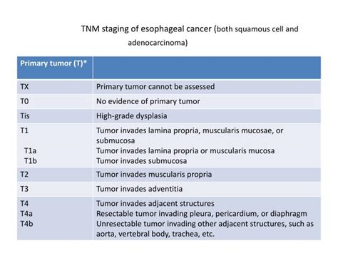 esophageal cancer staging tnm