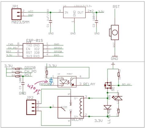 Esp-01 Relay Board Schematic