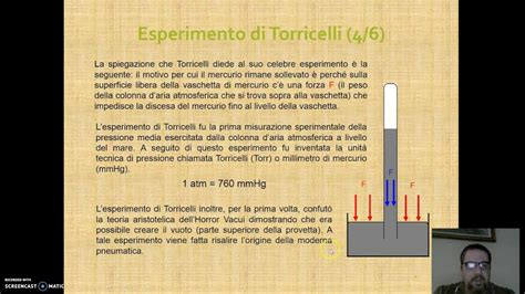 esperimento di torricelli in breve