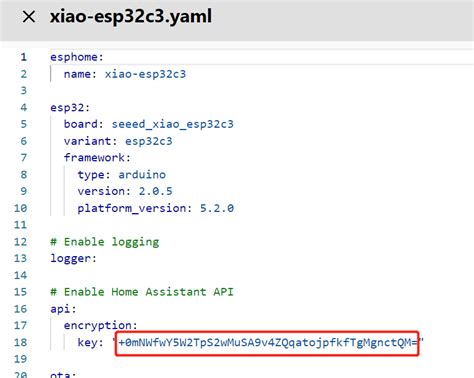 esphome change api key