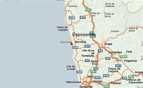 esposende portugal map