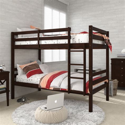 espresso bunk beds twin full