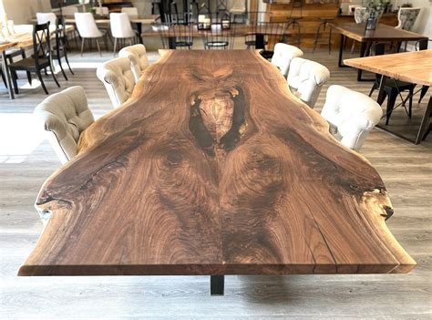 Espresso Live Edge Dining Table