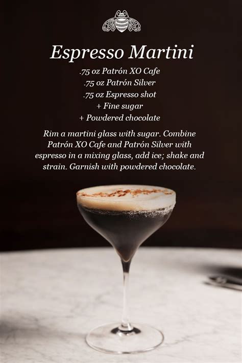 espresso martini description for menu