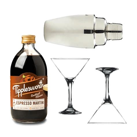 espresso martini kit with glasses