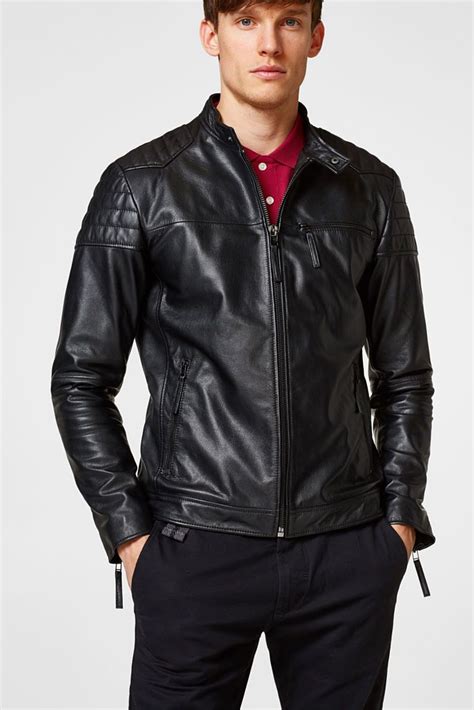 esprit jackets mens leather