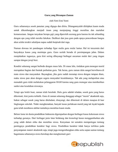Contoh Format Penulisan Essay Guru Paud