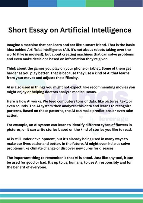 Essay On Artificial Intelligence In 200 Words