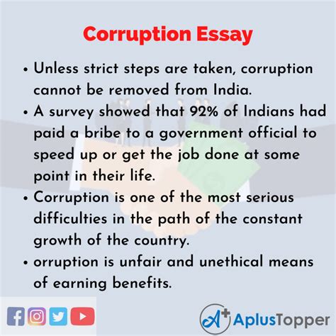 essay on corruption in society