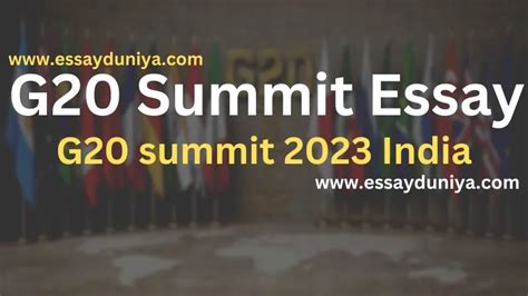 essay on g20 summit upsc