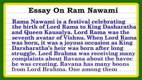 essay on ram navami in english