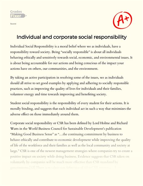 rdsblog.info:essay on social responsibility