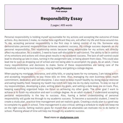 essay on social responsibility