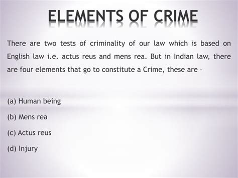 essential elements of crime in ipc notes