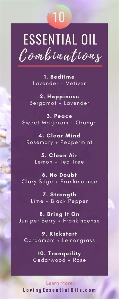 Essential Oil Combinations For Diffuser
