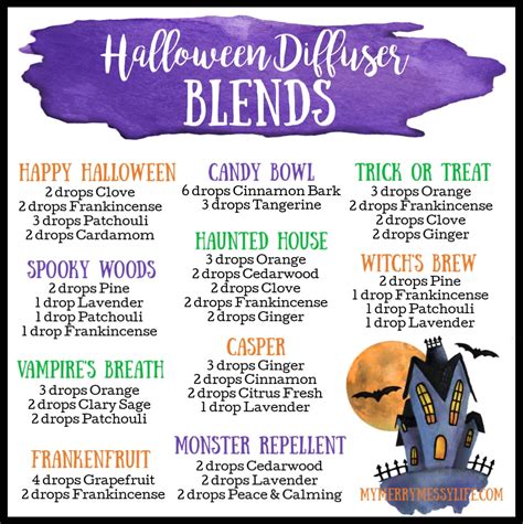 Here is a collection of fun Halloween 🎃 essential oil diffuser recipes