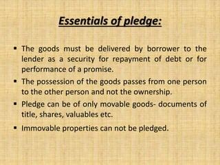 essentials of pledge with examples