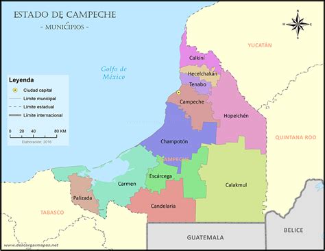 estado de campeche mapa