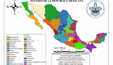 Mapa de México con nombres (2022)