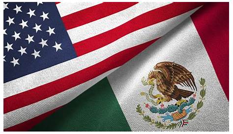 Bandera De Mexico Y Estados Unidos Juntas
