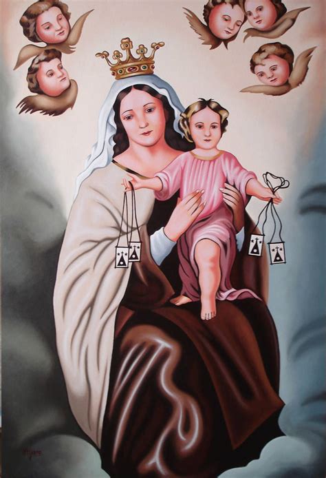 Estampa Nuestra Señora del Carmen 10x5 cm ITALIANO venta online en HOLYART