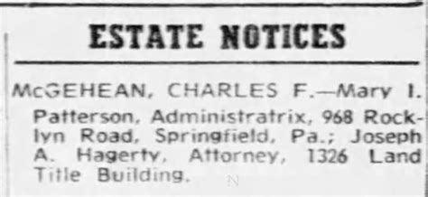 estate notices in newspaper
