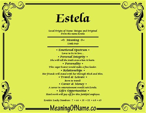 estela meaning in spanish