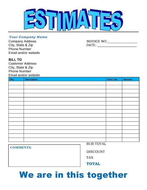 FREE 38+ Sample Estimate Forms in PDF Ms Word