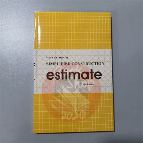 Estimate Book For Construction