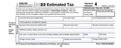 estimated tax voucher for 2023