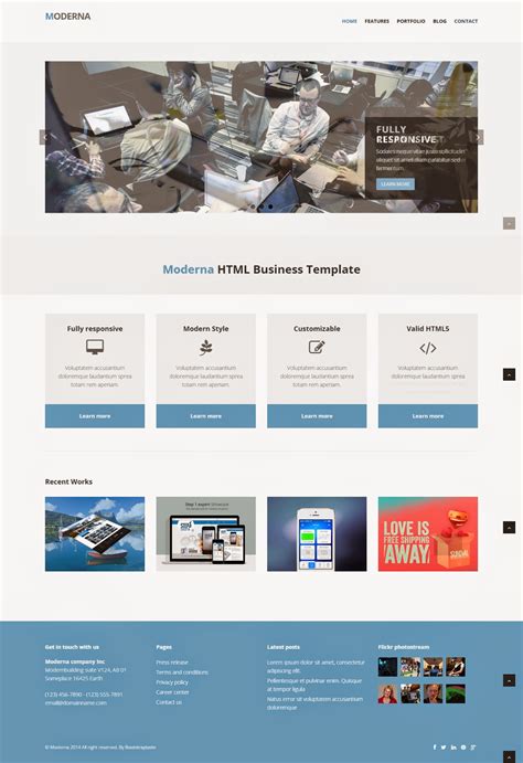estimation responsive business html template free download