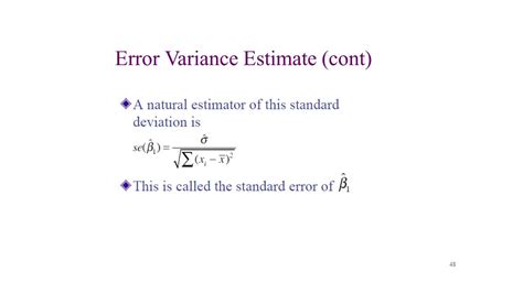 Estimator Error Variance