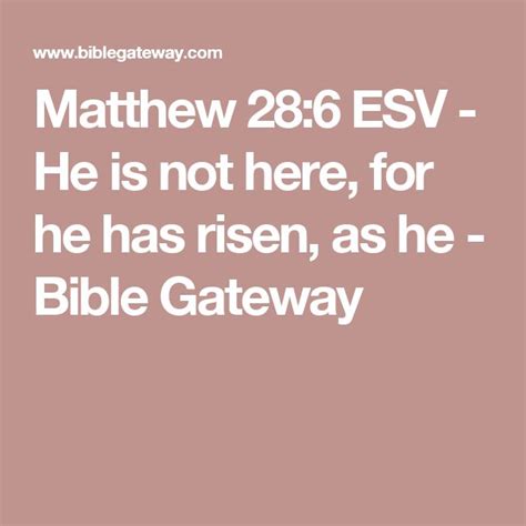 esv bible gateway matthew 28
