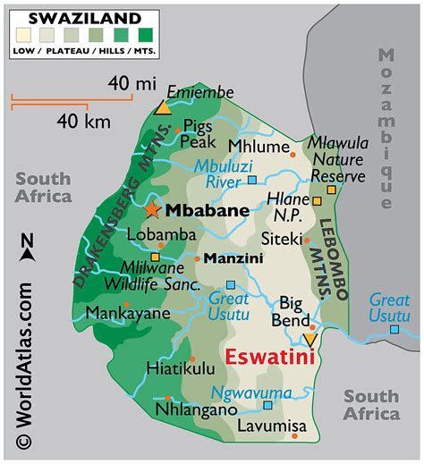 Eswatini On Map