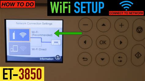 Epson EcoTank ET3850U Wireless Setup Using the Control Panel YouTube