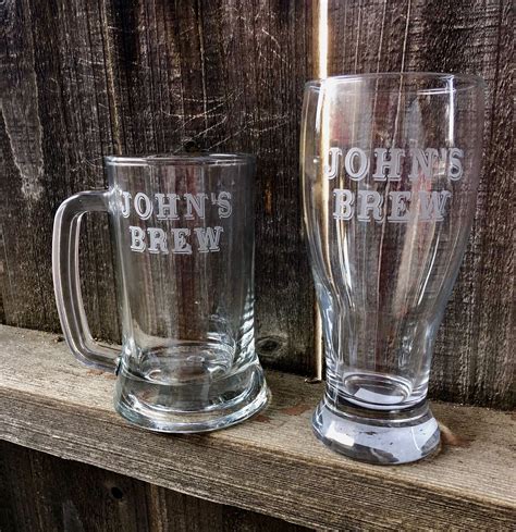 Etched Glass Pilsner Glasses