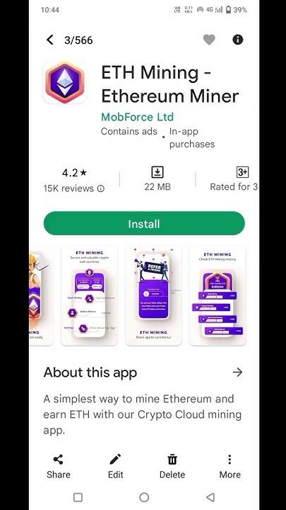 ethereum mining apps for android