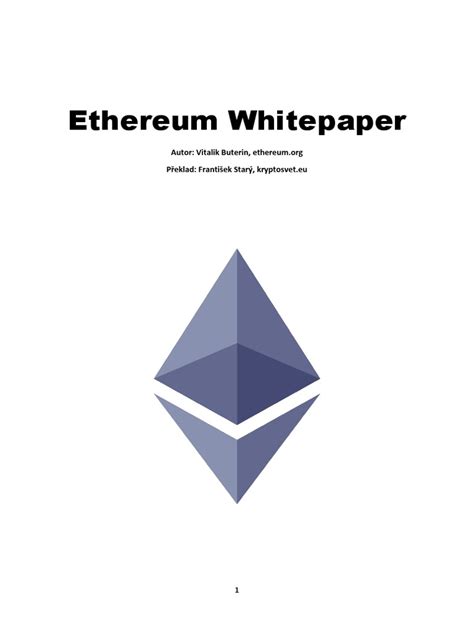 This Ethereum Whitepaper Pdf With Simple Style