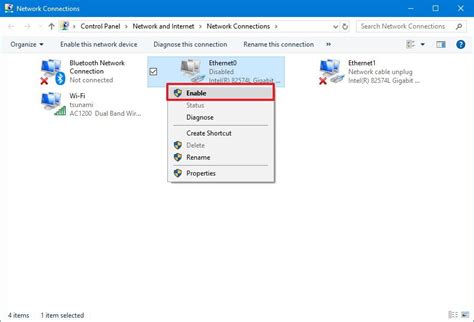 Ethernet Adapter Enable