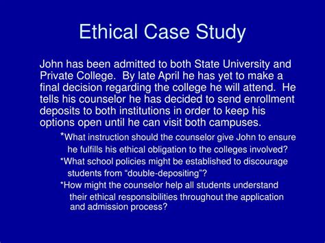 ethical case study examples in counseling
