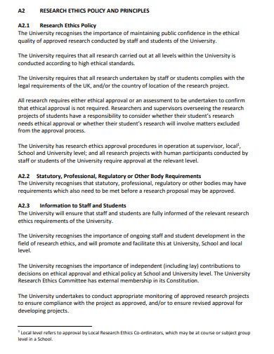 ethical issues examples in research proposal