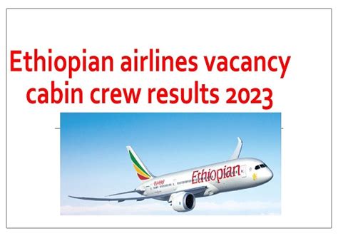 ethiopian airlines cabin crew result 2023