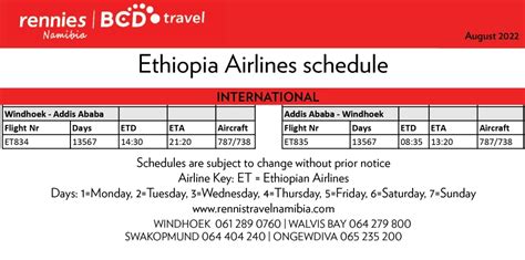 ethiopian airlines rwanda schedule