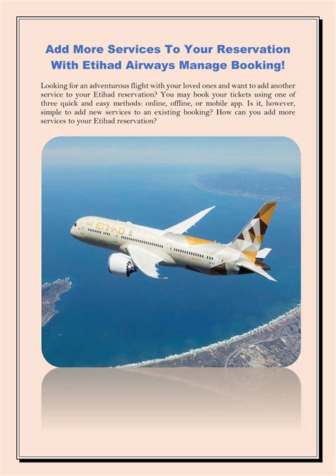 Etihad Airways Flight Booking, Manage Booking Online 1844