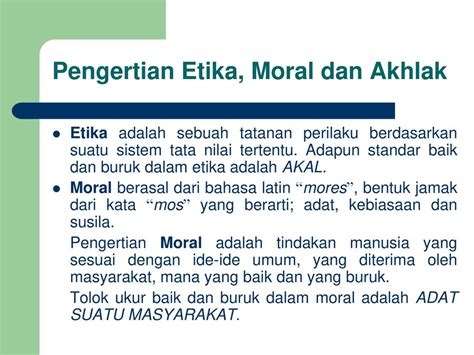 etika dan moral adalah