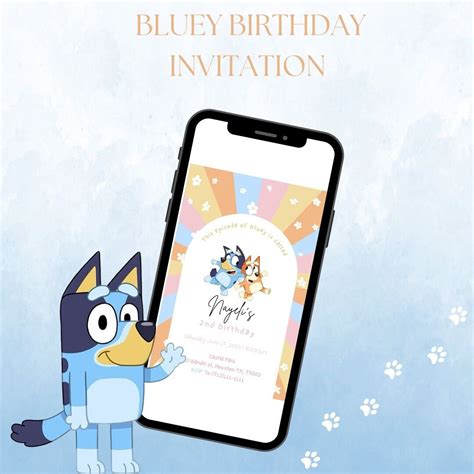 Etsy Bluey Invitations