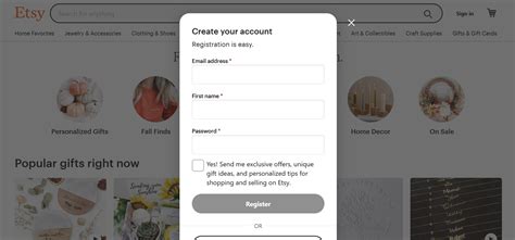 Etsy.com Account Settings
